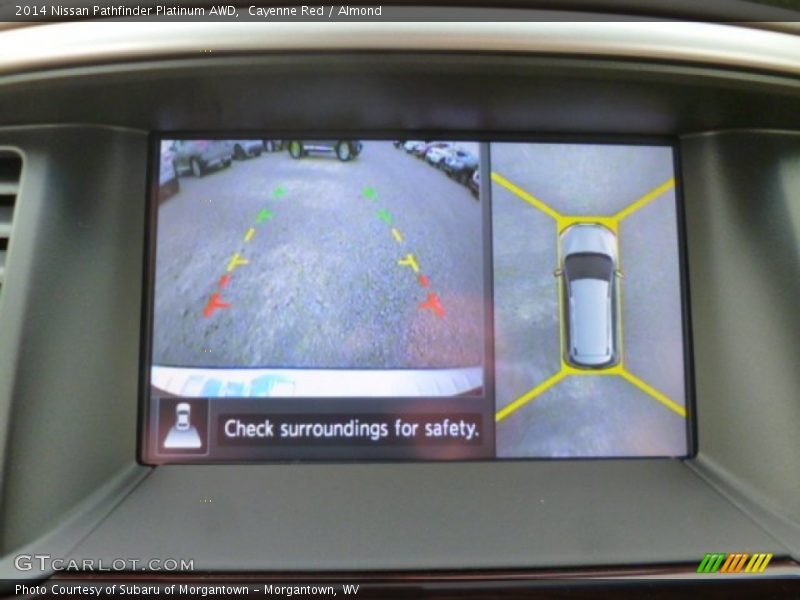 Cayenne Red / Almond 2014 Nissan Pathfinder Platinum AWD