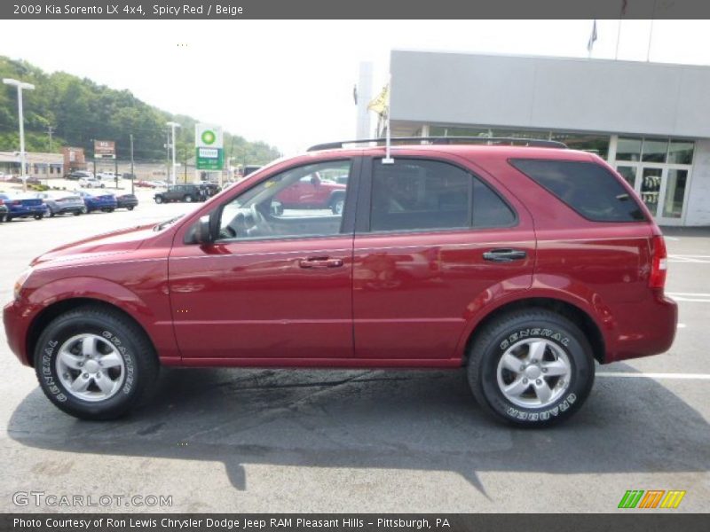 Spicy Red / Beige 2009 Kia Sorento LX 4x4
