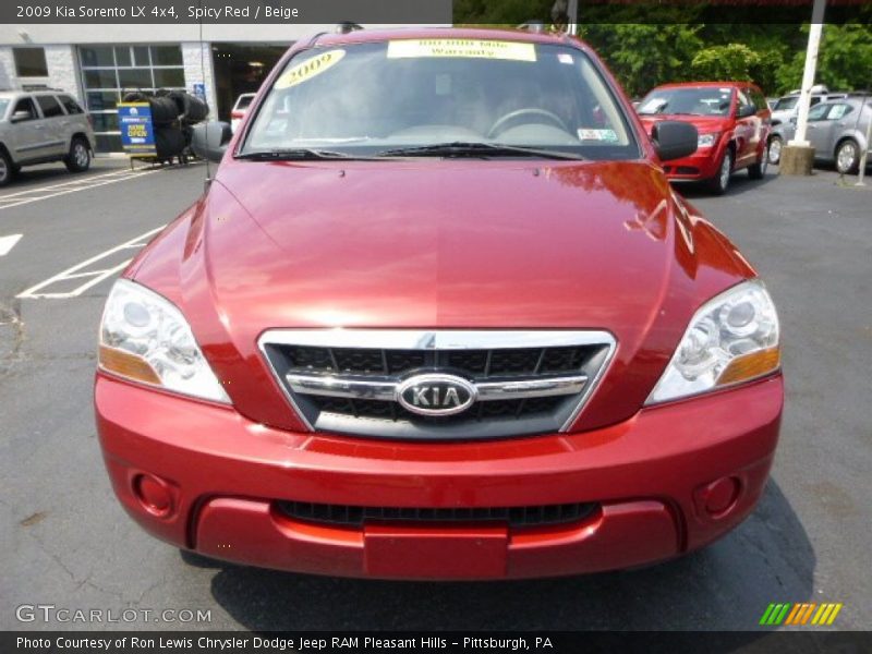 Spicy Red / Beige 2009 Kia Sorento LX 4x4