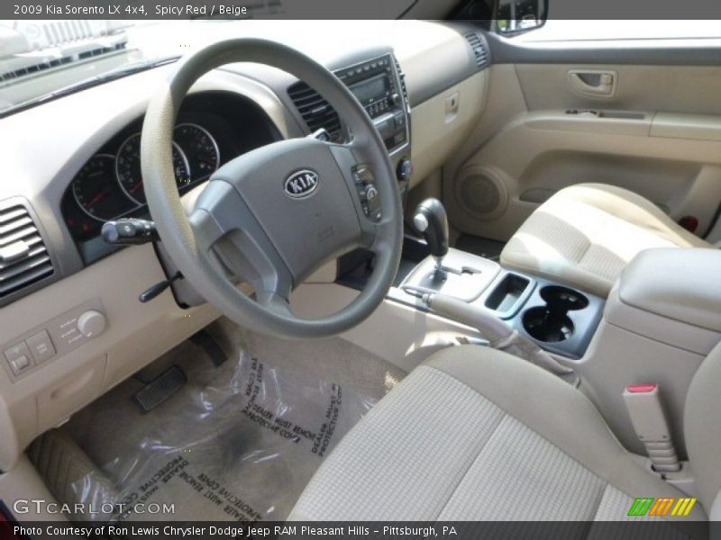 Spicy Red / Beige 2009 Kia Sorento LX 4x4