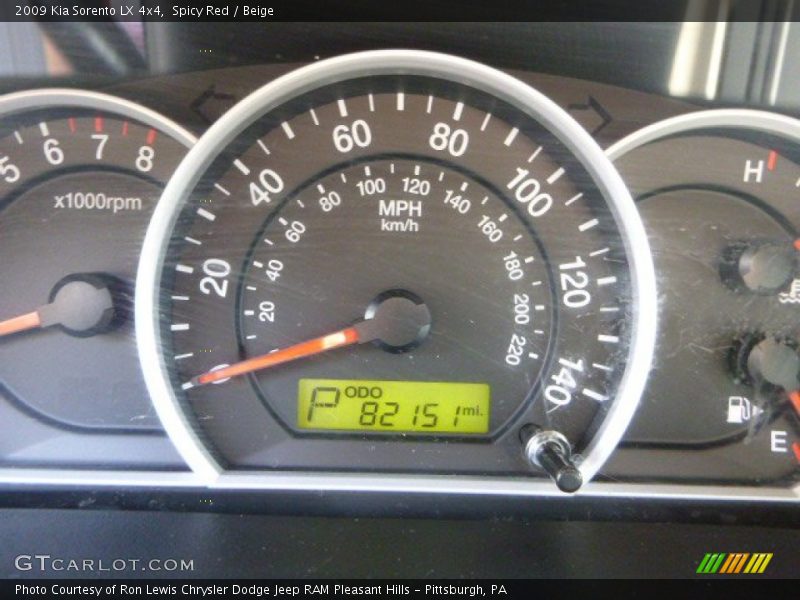 Spicy Red / Beige 2009 Kia Sorento LX 4x4