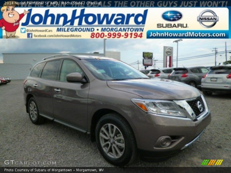 Mocha Stone / Charcoal 2014 Nissan Pathfinder SV AWD