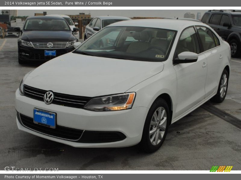 Pure White / Cornsilk Beige 2014 Volkswagen Jetta SE Sedan