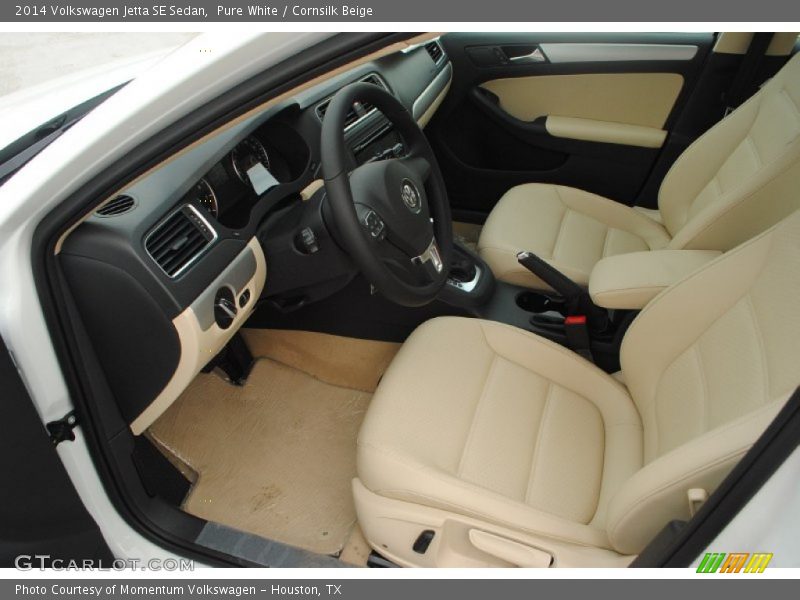 Pure White / Cornsilk Beige 2014 Volkswagen Jetta SE Sedan