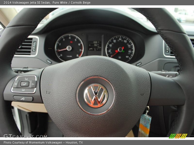 Pure White / Cornsilk Beige 2014 Volkswagen Jetta SE Sedan