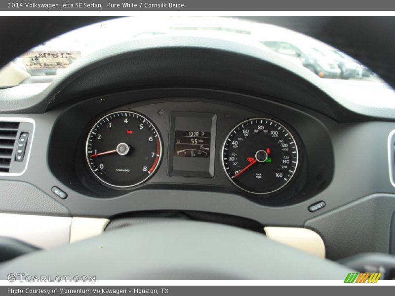Pure White / Cornsilk Beige 2014 Volkswagen Jetta SE Sedan
