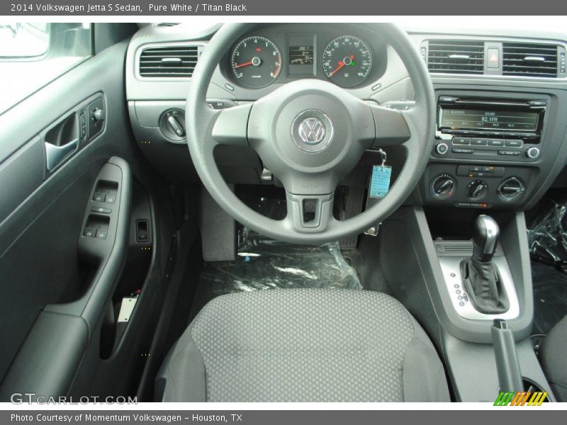 Pure White / Titan Black 2014 Volkswagen Jetta S Sedan