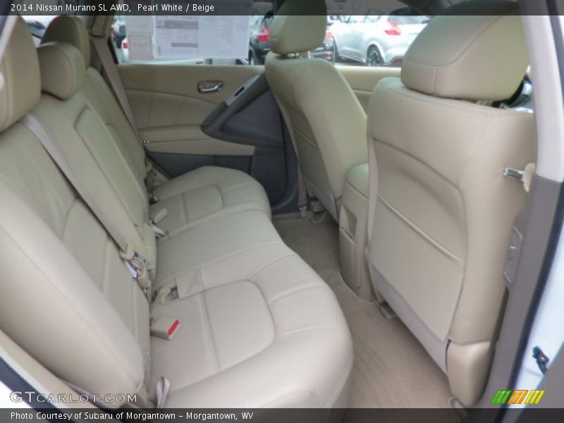 Pearl White / Beige 2014 Nissan Murano SL AWD