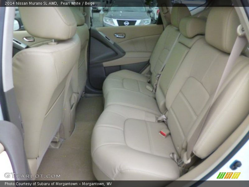Pearl White / Beige 2014 Nissan Murano SL AWD