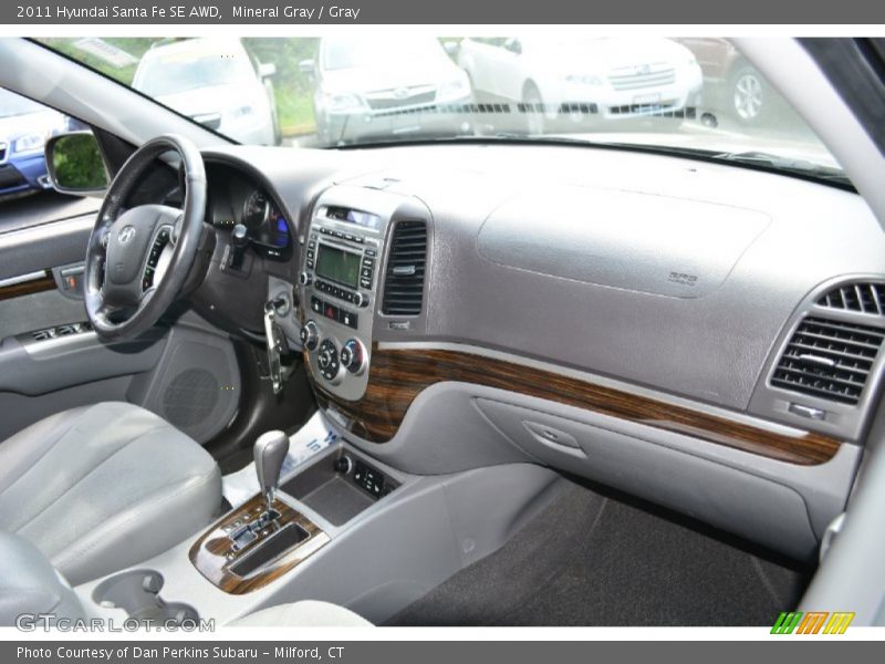 Mineral Gray / Gray 2011 Hyundai Santa Fe SE AWD