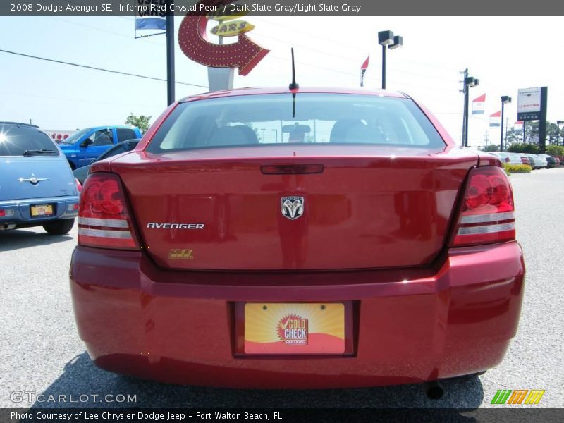 Inferno Red Crystal Pearl / Dark Slate Gray/Light Slate Gray 2008 Dodge Avenger SE