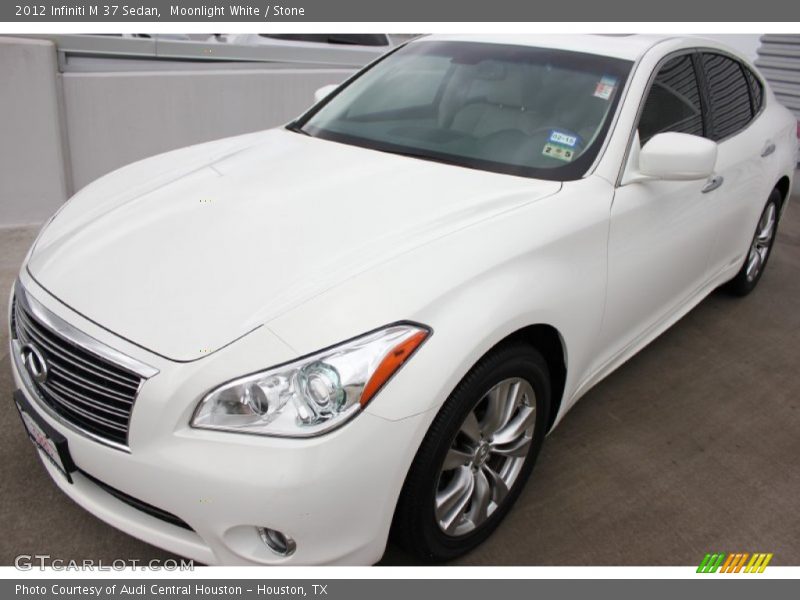 Moonlight White / Stone 2012 Infiniti M 37 Sedan