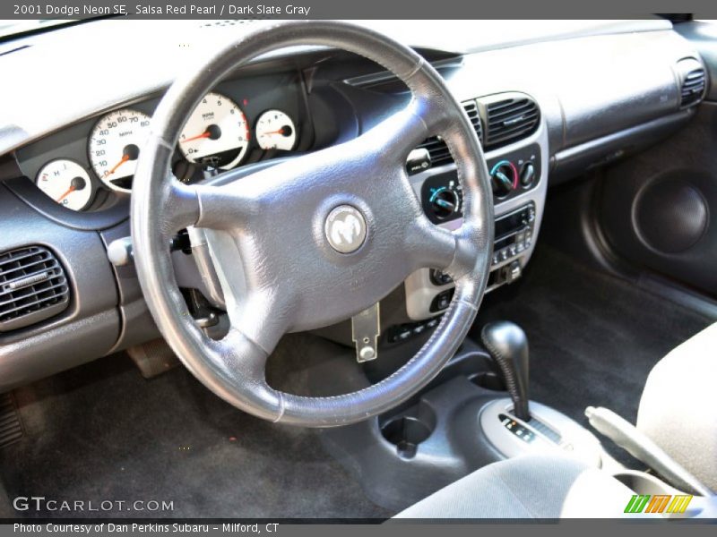 Salsa Red Pearl / Dark Slate Gray 2001 Dodge Neon SE