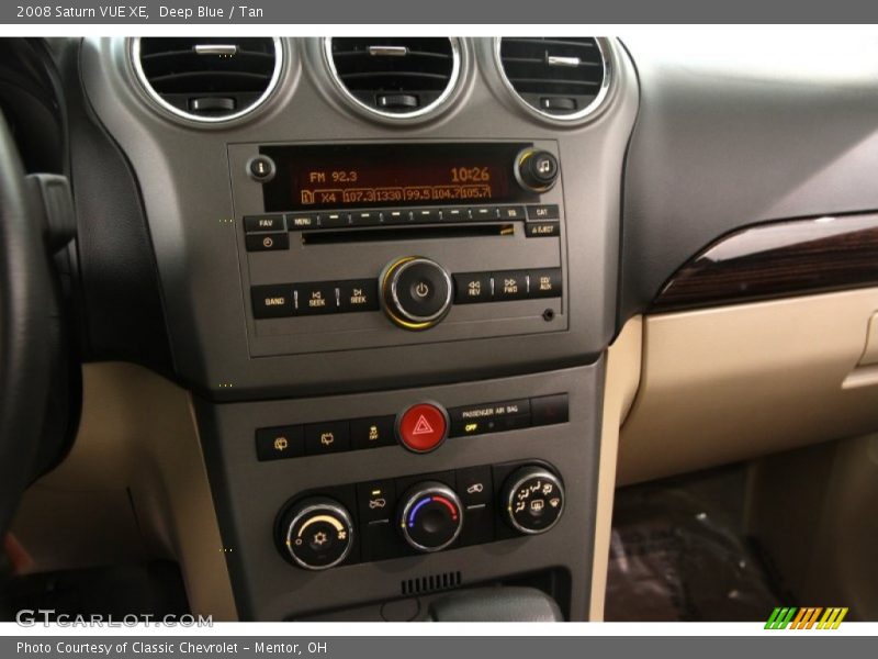 Controls of 2008 VUE XE
