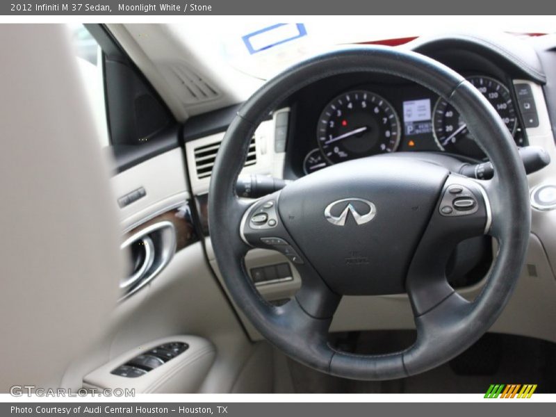 Moonlight White / Stone 2012 Infiniti M 37 Sedan