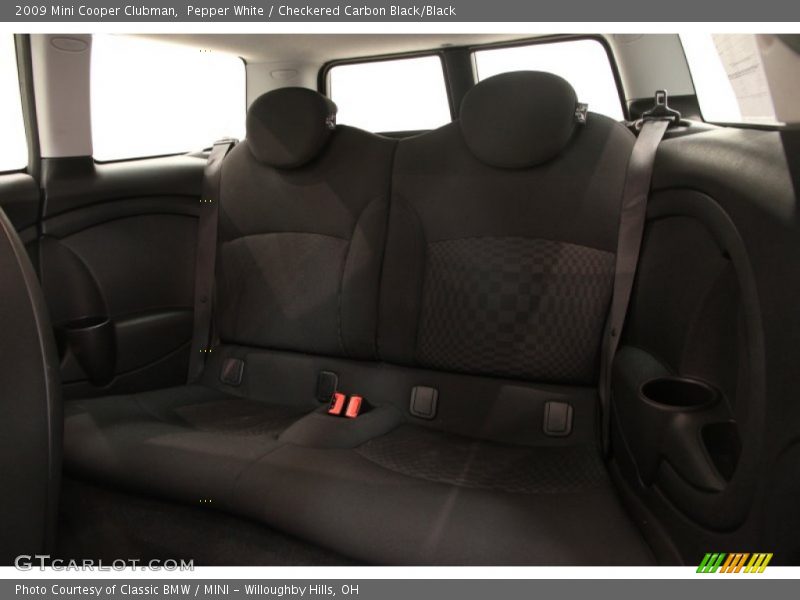 Pepper White / Checkered Carbon Black/Black 2009 Mini Cooper Clubman