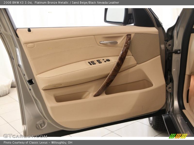 Platinum Bronze Metallic / Sand Beige/Black Nevada Leather 2008 BMW X3 3.0si
