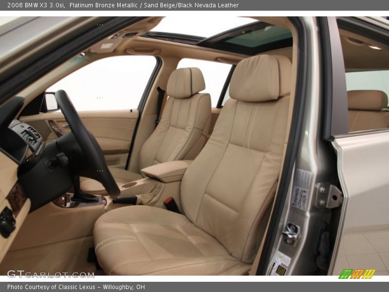 Platinum Bronze Metallic / Sand Beige/Black Nevada Leather 2008 BMW X3 3.0si