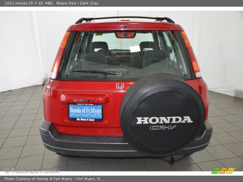 Milano Red / Dark Gray 2001 Honda CR-V EX 4WD