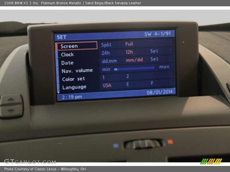 Platinum Bronze Metallic / Sand Beige/Black Nevada Leather 2008 BMW X3 3.0si