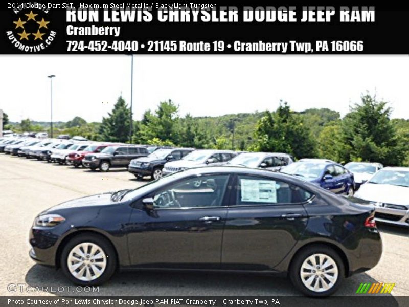 Maximum Steel Metallic / Black/Light Tungsten 2014 Dodge Dart SXT