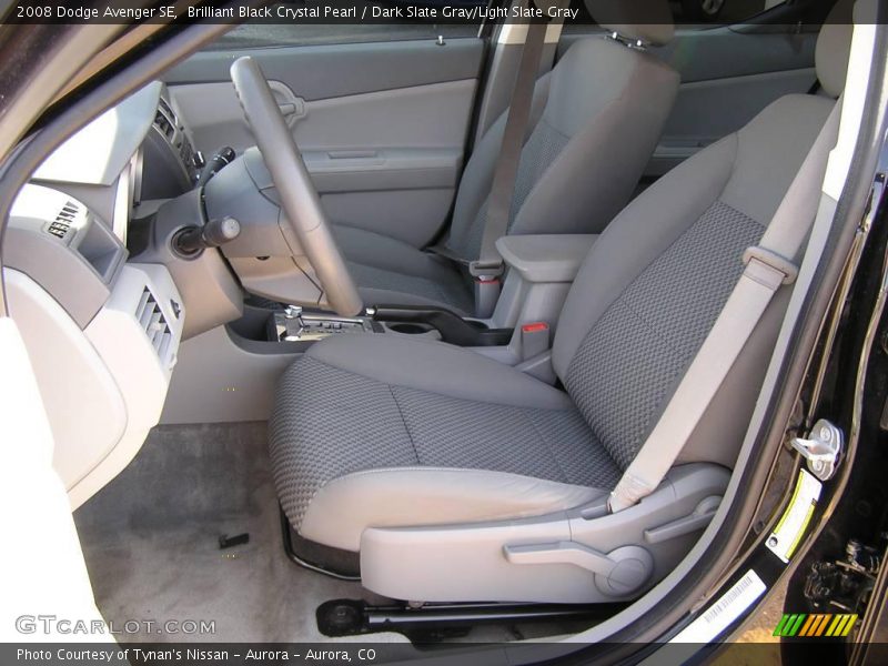 Brilliant Black Crystal Pearl / Dark Slate Gray/Light Slate Gray 2008 Dodge Avenger SE