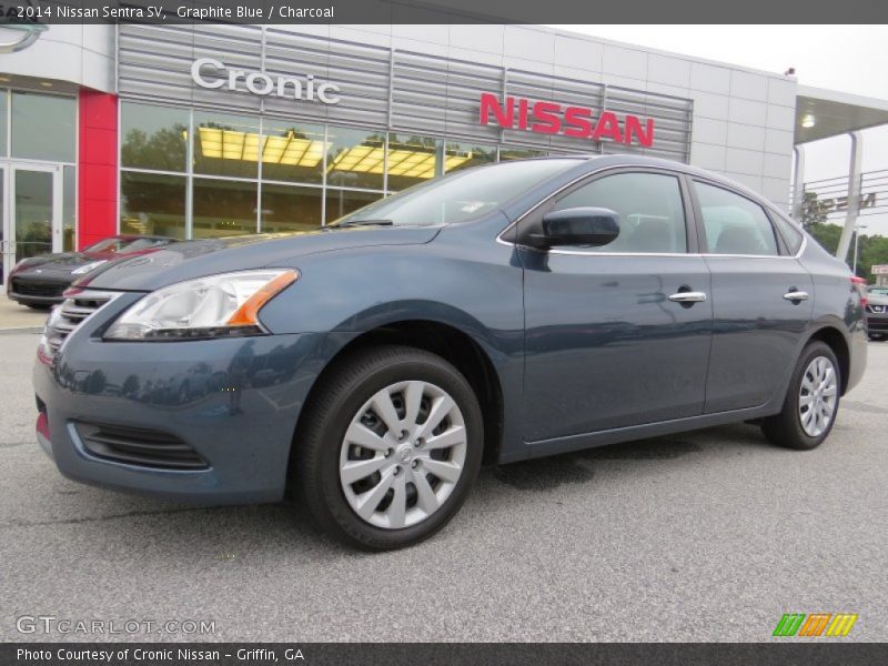 Graphite Blue / Charcoal 2014 Nissan Sentra SV