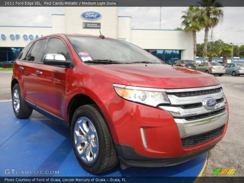 Red Candy Metallic / Medium Light Stone 2011 Ford Edge SEL
