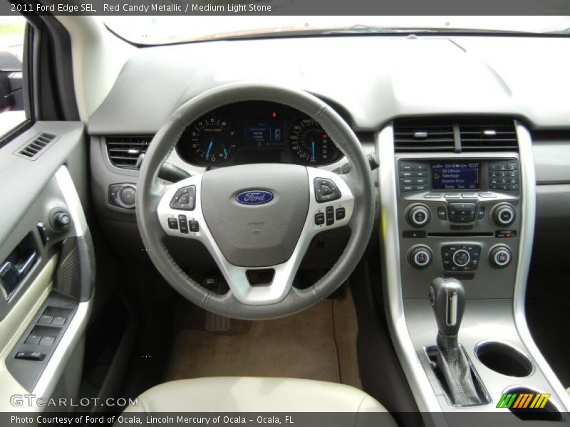 Red Candy Metallic / Medium Light Stone 2011 Ford Edge SEL