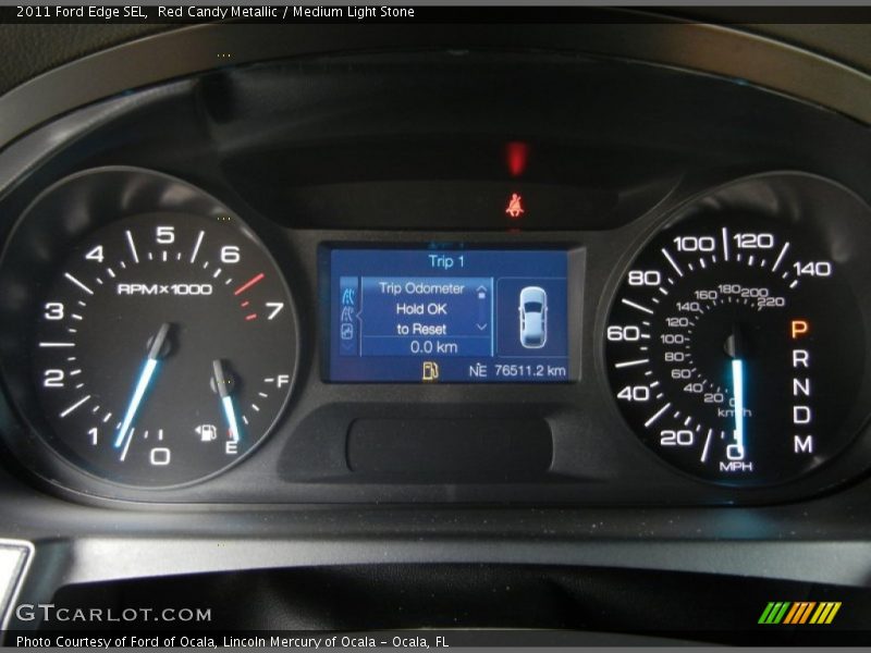 Red Candy Metallic / Medium Light Stone 2011 Ford Edge SEL