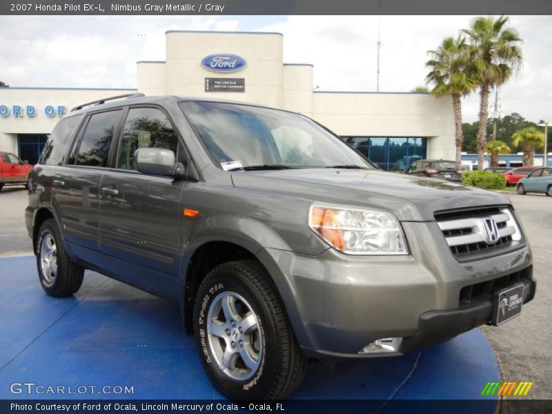 Nimbus Gray Metallic / Gray 2007 Honda Pilot EX-L