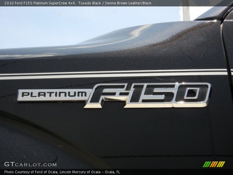 Tuxedo Black / Sienna Brown Leather/Black 2010 Ford F150 Platinum SuperCrew 4x4