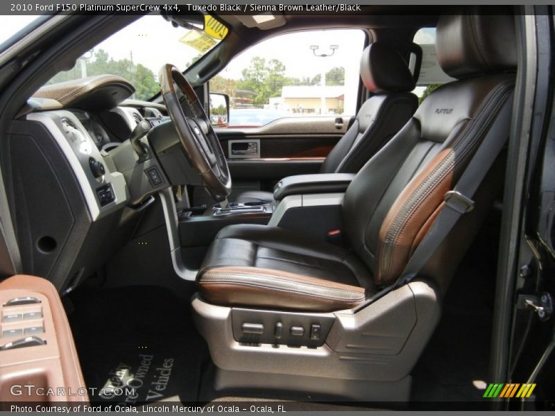 Tuxedo Black / Sienna Brown Leather/Black 2010 Ford F150 Platinum SuperCrew 4x4