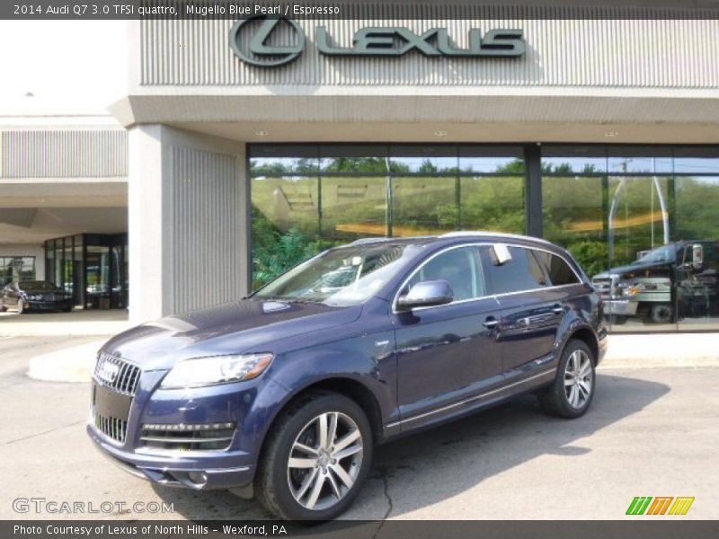 Mugello Blue Pearl / Espresso 2014 Audi Q7 3.0 TFSI quattro