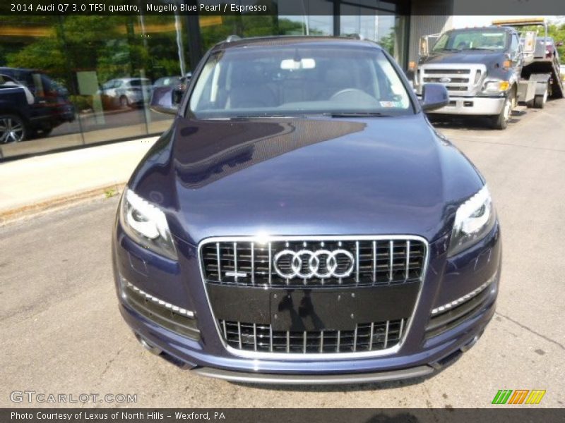 Mugello Blue Pearl / Espresso 2014 Audi Q7 3.0 TFSI quattro