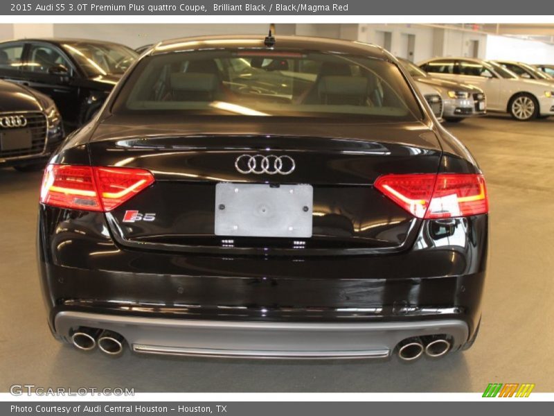 Brilliant Black / Black/Magma Red 2015 Audi S5 3.0T Premium Plus quattro Coupe