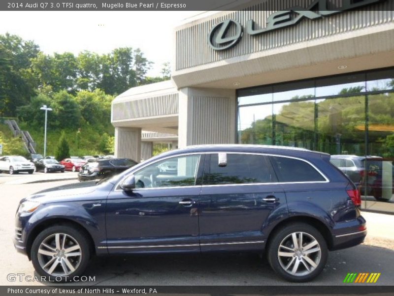 Mugello Blue Pearl / Espresso 2014 Audi Q7 3.0 TFSI quattro