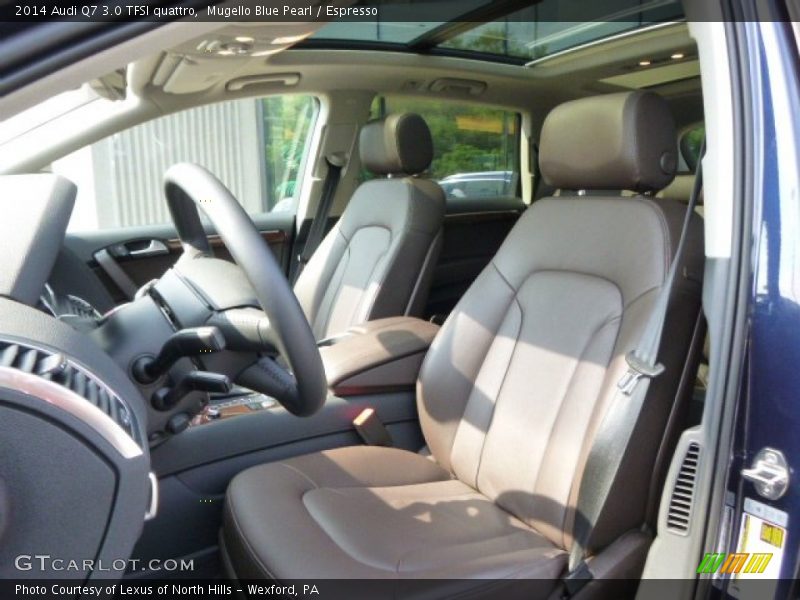 Mugello Blue Pearl / Espresso 2014 Audi Q7 3.0 TFSI quattro