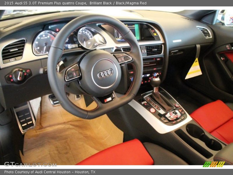  2015 S5 3.0T Premium Plus quattro Coupe Black/Magma Red Interior