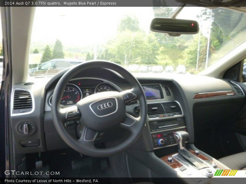 Mugello Blue Pearl / Espresso 2014 Audi Q7 3.0 TFSI quattro