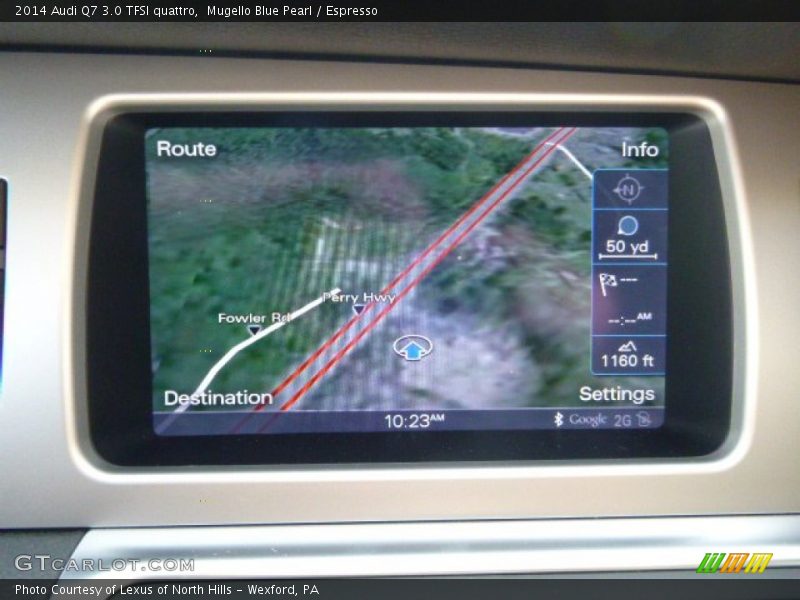 Mugello Blue Pearl / Espresso 2014 Audi Q7 3.0 TFSI quattro