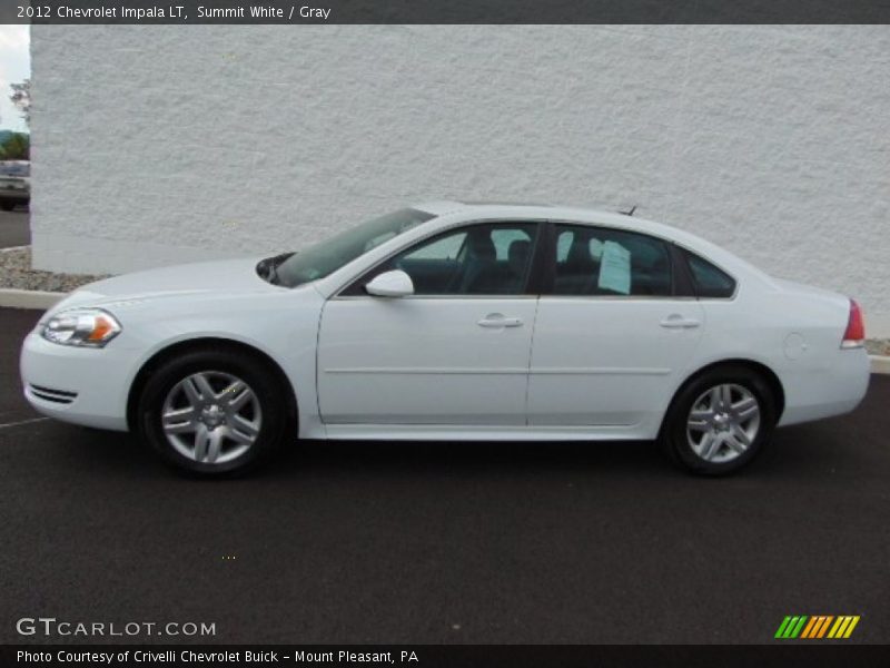 Summit White / Gray 2012 Chevrolet Impala LT