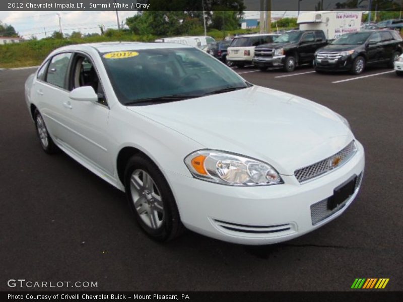 Summit White / Gray 2012 Chevrolet Impala LT