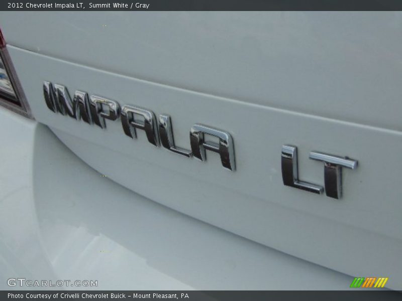 Summit White / Gray 2012 Chevrolet Impala LT
