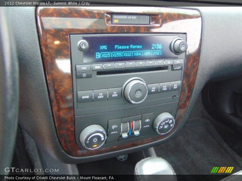 Summit White / Gray 2012 Chevrolet Impala LT