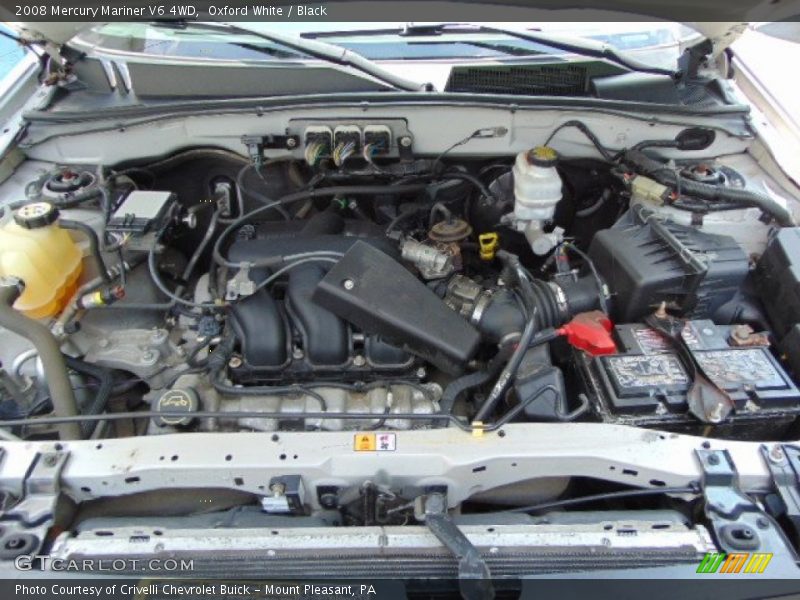 Oxford White / Black 2008 Mercury Mariner V6 4WD