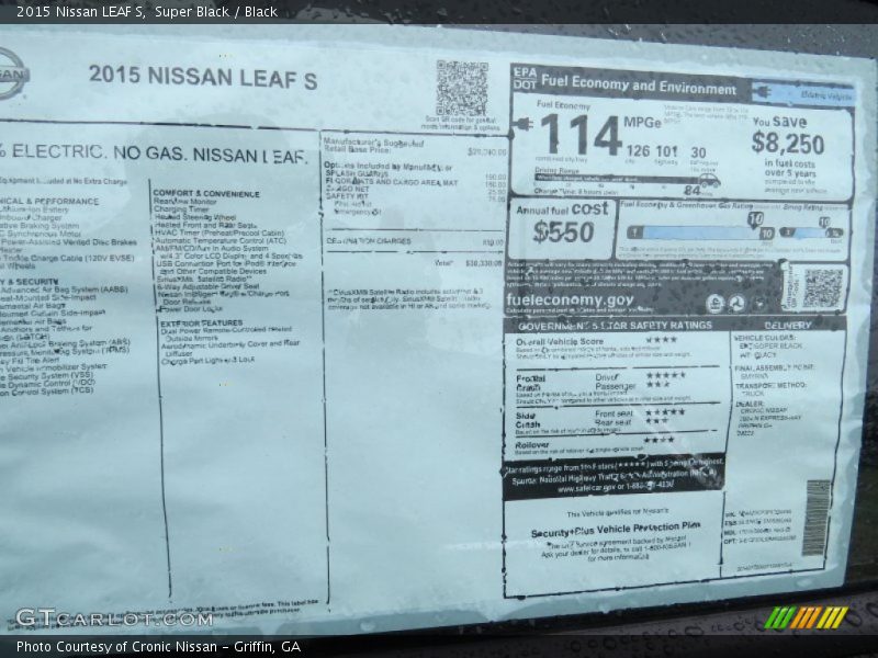 Super Black / Black 2015 Nissan LEAF S