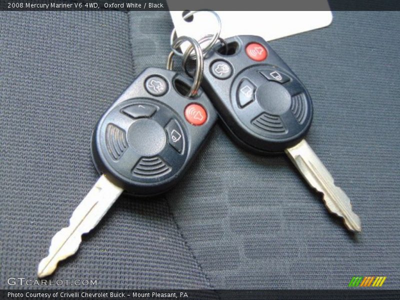 Keys of 2008 Mariner V6 4WD