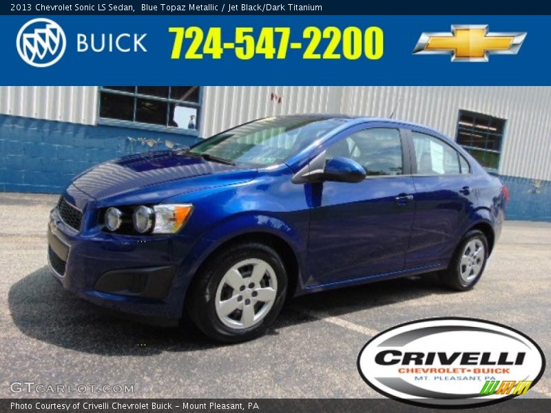 Blue Topaz Metallic / Jet Black/Dark Titanium 2013 Chevrolet Sonic LS Sedan