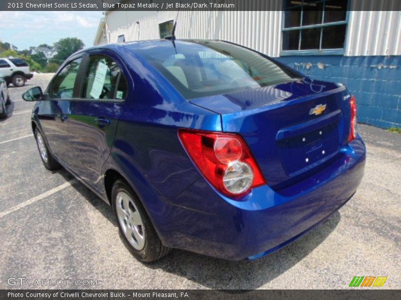 Blue Topaz Metallic / Jet Black/Dark Titanium 2013 Chevrolet Sonic LS Sedan